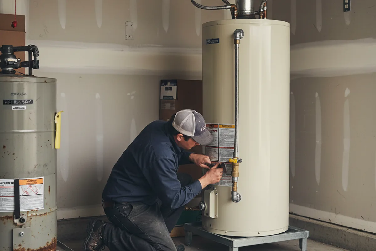Water heater and shutoff valve replacement in Rolesville